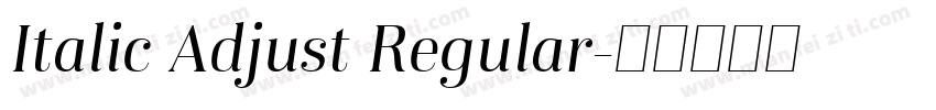 Italic Adjust Regular字体转换